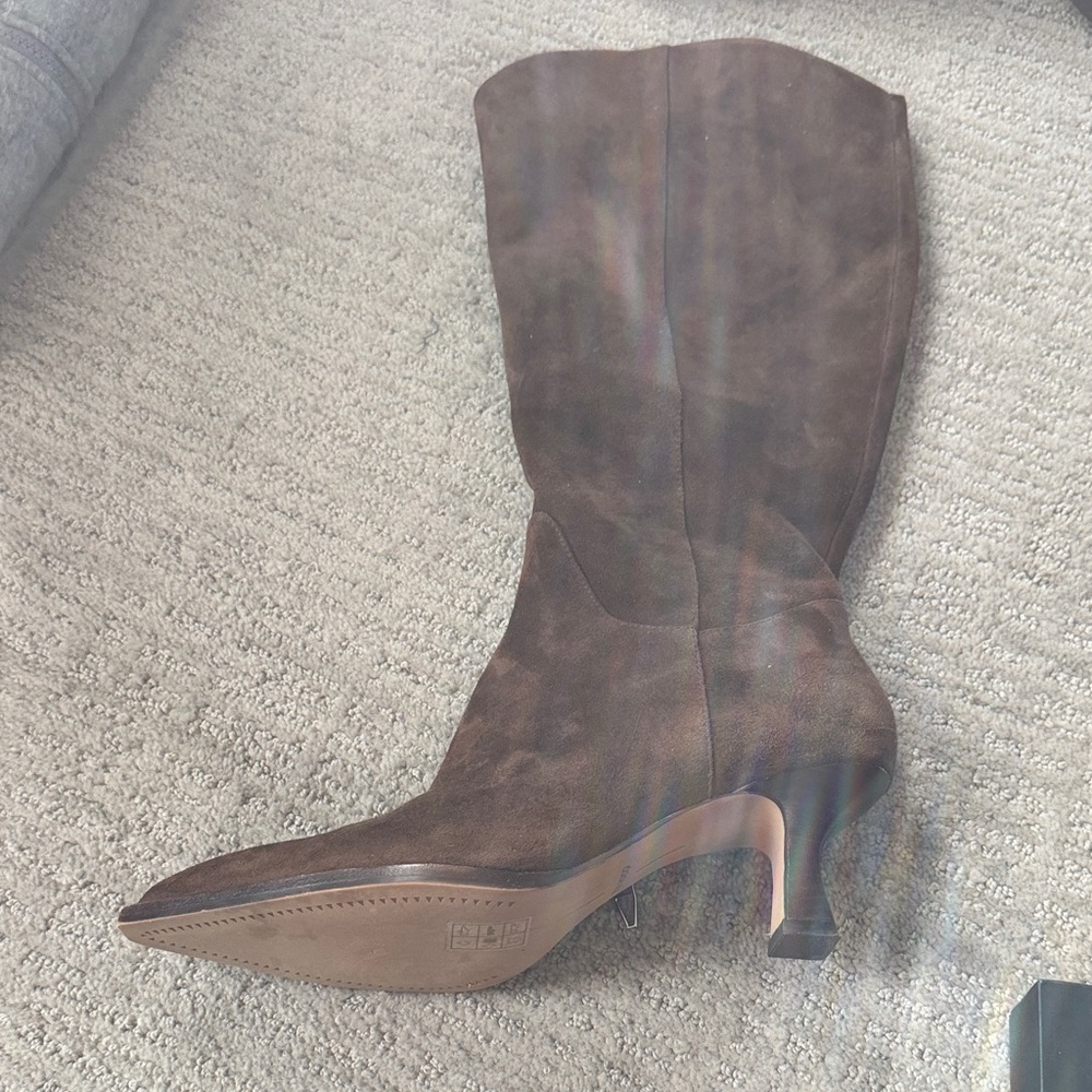 Dolce Vita Annika- Dark Brown Heeled Boots-wide calf - Picture 3 of 6